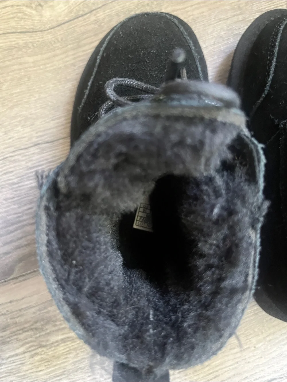 Lamo Kids Black Suede Lace-Up Rain & Snow Boots